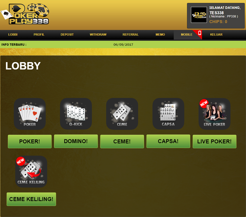 Lobby Pokerplay338